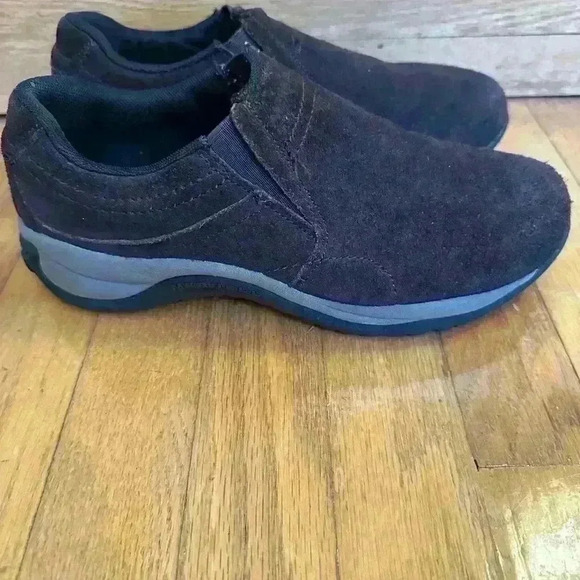 Merrell Men’s Espresso Brown Suede Leather Shoes Size 8 Slip On Loafers - Picture 3 of 8